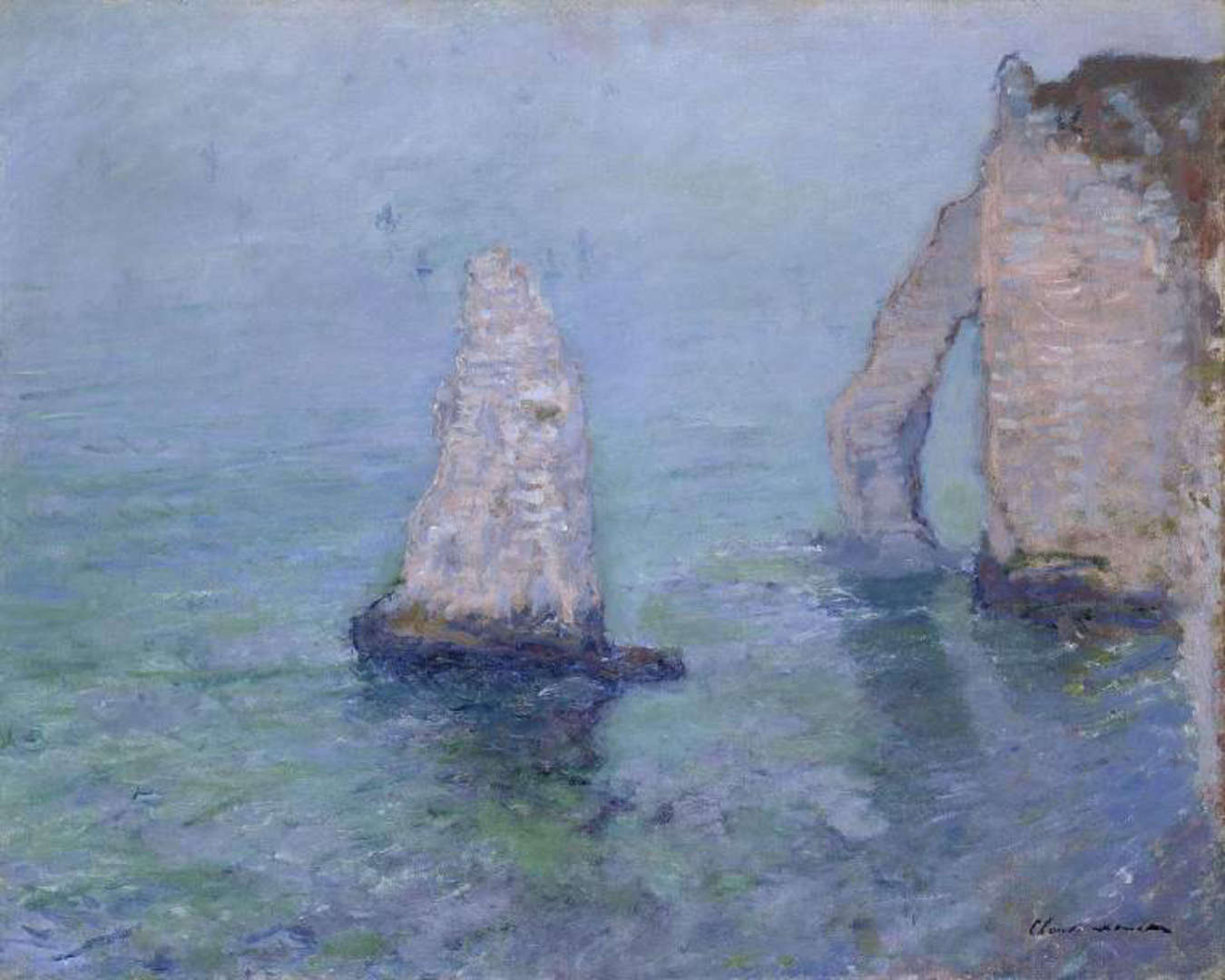 Monet, Claude 1840-1926. "L'Aiguille et la Falaise", 1885. Oil on canvas